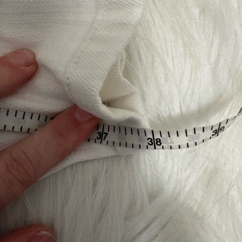 Anthropologie Pilcro High Rise Skinny White Jeans Crotchet Stripes - Picture 5 of 6